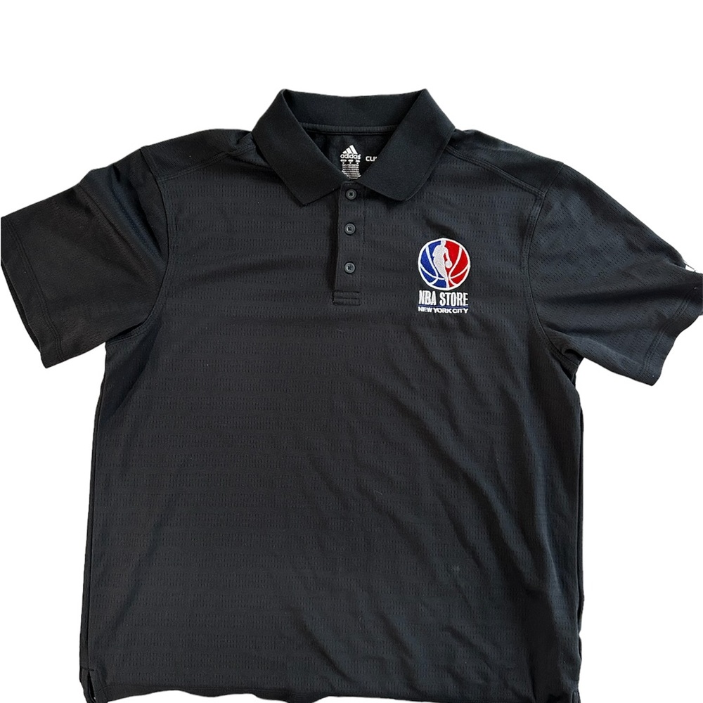 NWOT NBA Store, Adidas Polo Shirt, Black, Size M